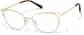 Angle view of Cat-Eye Glasses P3218314 in Gold thumbnail