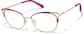 Angle view of Cat-Eye Glasses P3218318 in Red thumbnail