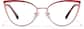 Front view of Cat-Eye Glasses P3222218 in Red thumbnail