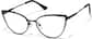 Angle view of Cat-Eye Glasses P3222221 in Black thumbnail