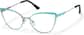 Angle view of Cat-Eye Glasses P3222229 in Iridescent thumbnail