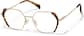 Angle view of Geometric Glasses P3226314 in Gold thumbnail
