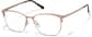 Angle view of Browline Glasses P3241119 in Rose Gold thumbnail