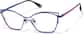 Angle view of Cat-Eye glasses P3241936 in Blue thumbnail