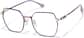 Angle view of Geometric Glasses P3242117 in Eggplant thumbnail