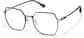 Angle view of Geometric Glasses P3242121 in Black thumbnail