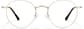 Front view of Round Metal Glasses P3243914 in Gold thumbnail