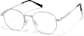 Angle view of Square Glasses P3244411 in Silver thumbnail