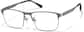 Angle view of Rectangle Glasses P3244812 in Graphite thumbnail