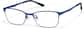 Angle view of Rectangle Glasses P325916 in Blue thumbnail