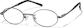 Angle view of Oval Glasses P366812 in Gunmetal Gray thumbnail