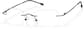 Angle view of Oval Glasses P377216 in Blue thumbnail
