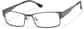 Angle view of Rectangle Glasses P408512 in Steel Gray thumbnail