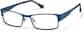 Angle view of Rectangle Glasses P408516 in Blue thumbnail