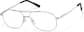 Angle view of Aviator Glasses P418911 in Silver thumbnail