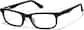 Angle view of Acetate Rectangle Glasses  P4413621 in Black thumbnail