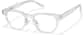 Angle view of Round Glasses P4415323 in Clear thumbnail