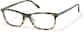 Angle view of Rectangle Glasses P4417324 in Green Tortoiseshell thumbnail