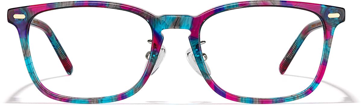 Front view of Rectangle Glasses P4418017 in Cosmic