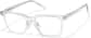 Angle view of Square Glasses P4419623 in Clear thumbnail