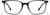 Front view of Square Glasses P4423521 in Black thumbnail