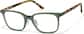 Angle view of Square Glasses P4423524 in Green thumbnail