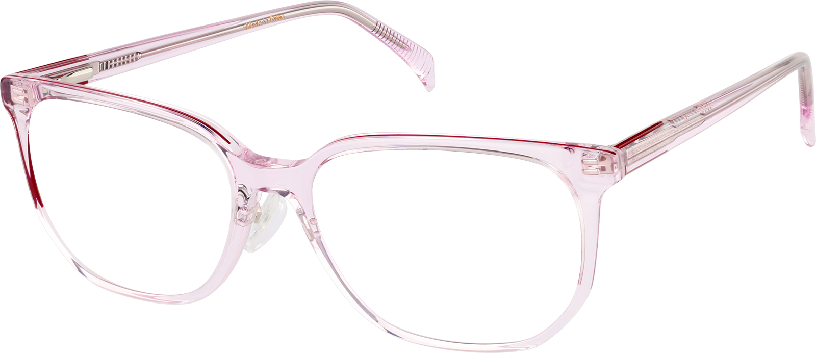 Transparent Light Pink Rectangle Glasses #P4424719 | Zenni Optical