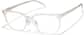 Angle view of Rectangle Glasses P4424723 in Clear thumbnail