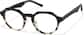 Angle view of Geometric Glasses P4429821 in Black and Cream Tortoiseshell thumbnail