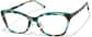 Angle view of Cat-Eye Glasses P4434924 in Teal Tortoiseshell thumbnail