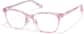 Angle view of Square Glasses P4435819 in Pink Tortoiseshell thumbnail