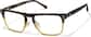 Angle view of Square Glasses P4437215 in Brown thumbnail
