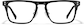 Front view of Square Glasses P4437221 in Black thumbnail