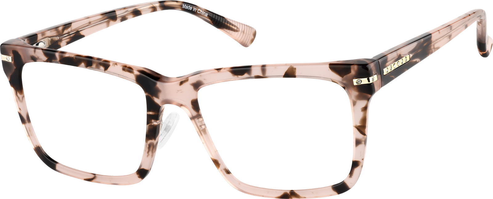 Serene様 Pink Tortoiseshell Square Glasses #P4438719 | Zenni Optical