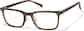 Angle view of Rectangle Glasses P4443115 in Brown thumbnail