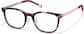 Angle view of Square Glasses P4449819 in Pink Tortoiseshell thumbnail