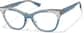 Angle view of Cat-eye Glasses P4451716 in Transparent Blue thumbnail