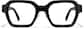 Front view of Acetate Square Glasses  P4452321 in Black thumbnail