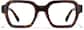 Front view of Acetate Square Glasses  P4452325 in Tortoiseshell thumbnail