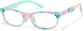 Angle view of Oval Glasses P4454829 in Rainbow thumbnail