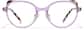 Front view of Round Glasses P4455417 in Purple thumbnail