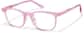 Angle view of Square Glasses P4456919 in Pink thumbnail