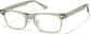 Angle view of Acetate Rectangle Glasses  P445924 in Translucent Green  thumbnail