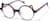 Angle view of Round Glasses P4462317 in Brown Horn and Lavender thumbnail