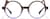 Front view of Round Glasses P4462317 in Brown Horn and Lavender thumbnail