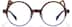 Round Glasses P4462317 in Brown Horn and Lavender