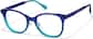 Angle view of Cat-Eye Glasses P4464416 in Indigo Turquoise Gradient thumbnail