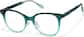 Angle view of Cat-Eye Glasses P4464424 in Green Gradient thumbnail