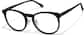Angle view of Round Glasses P4469121 in Black thumbnail