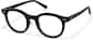 Angle view of Round Glasses P4471821 in Black thumbnail